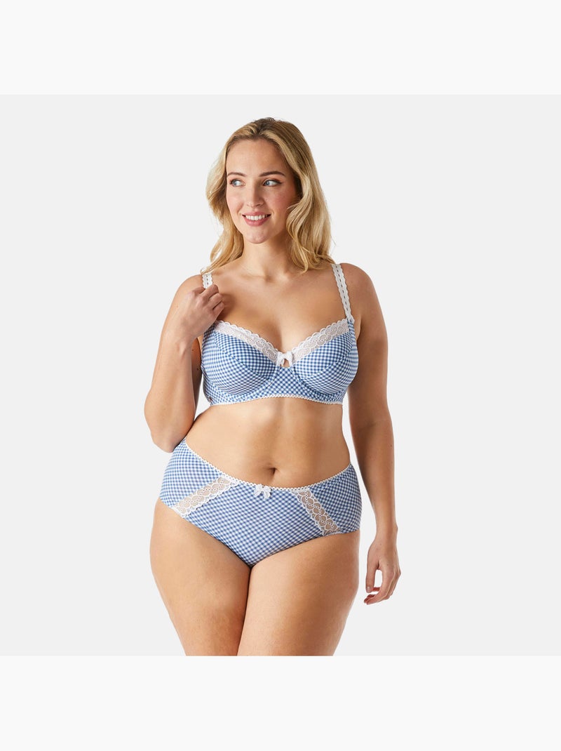 Soutien-gorge armatures grand maintien BADINAGE - Brigitte Bardot Lingerie Bleu - Kiabi