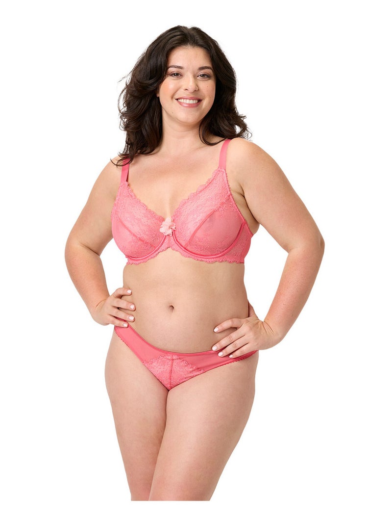 Soutien-gorge armatures grand maintien ETOILE - Brigitte Bardot Lingerie Rose - Kiabi
