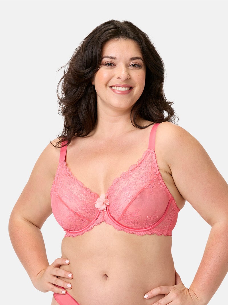 Soutien-gorge armatures grand maintien ETOILE - Brigitte Bardot Lingerie Rose - Kiabi