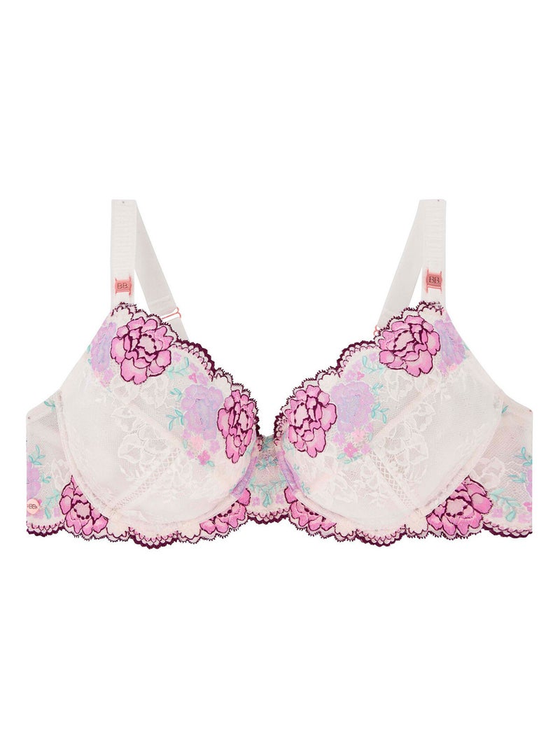 Soutien-gorge armatures grand maintien GLYCINE - Brigitte Bardot Lingerie Blanc - Kiabi