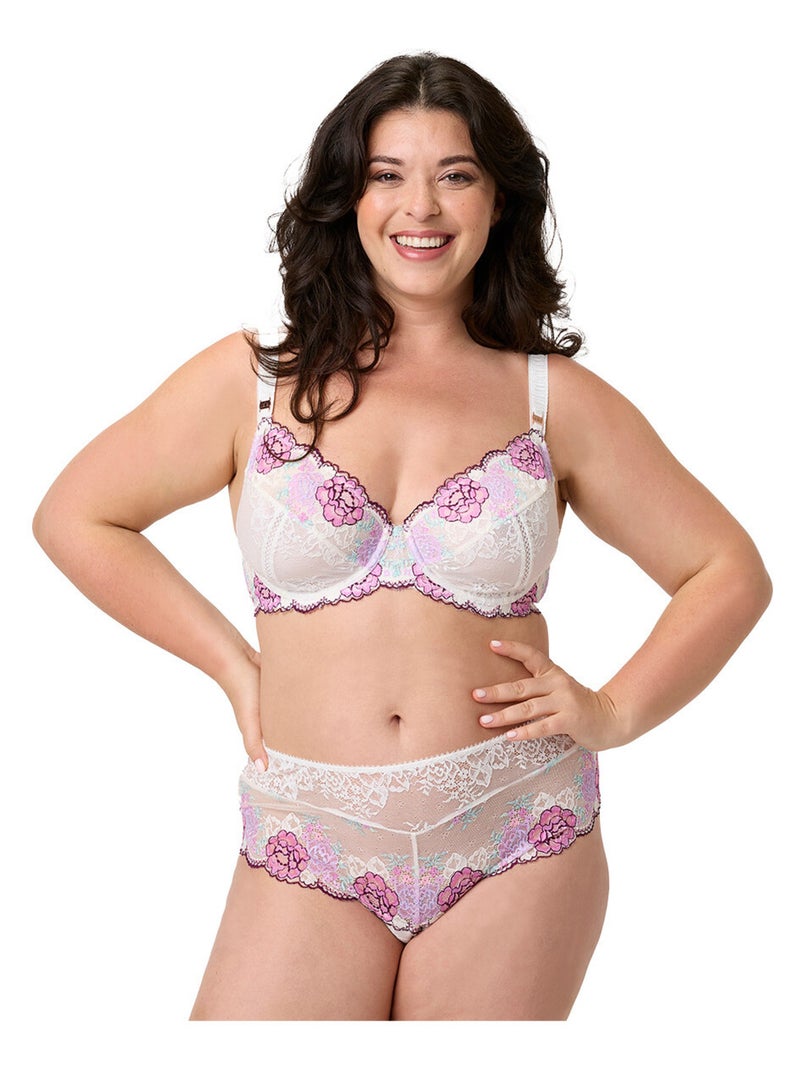 Soutien-gorge armatures grand maintien GLYCINE - Brigitte Bardot Lingerie Blanc - Kiabi