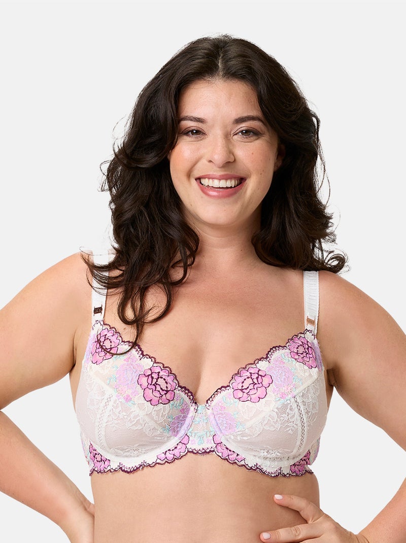 Soutien-gorge armatures grand maintien GLYCINE - Brigitte Bardot Lingerie Blanc - Kiabi