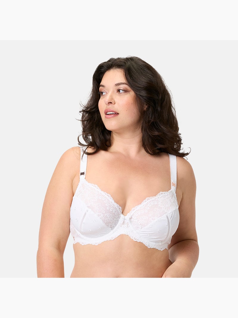 Soutien-gorge armatures grand maintien LOUANGE - Brigitte Bardot Lingerie Blanc - Kiabi