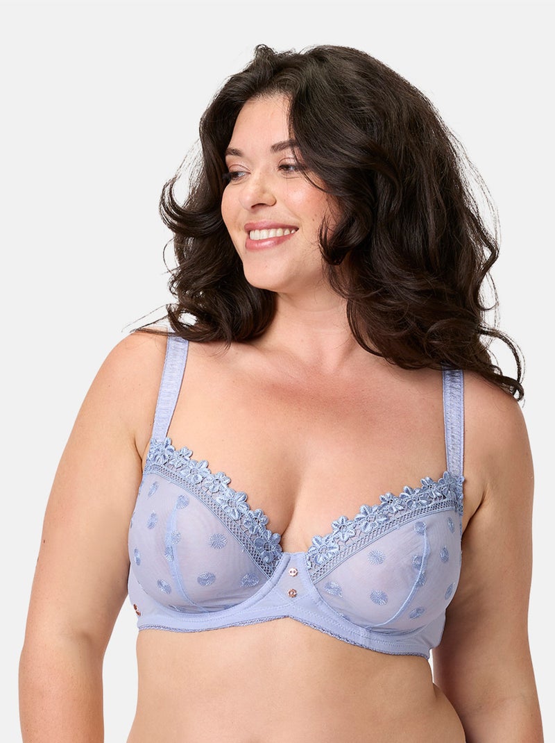 Soutien-gorge armatures grand maintien MYOSOTIS - Brigitte Bardot Lingerie Bleu - Kiabi