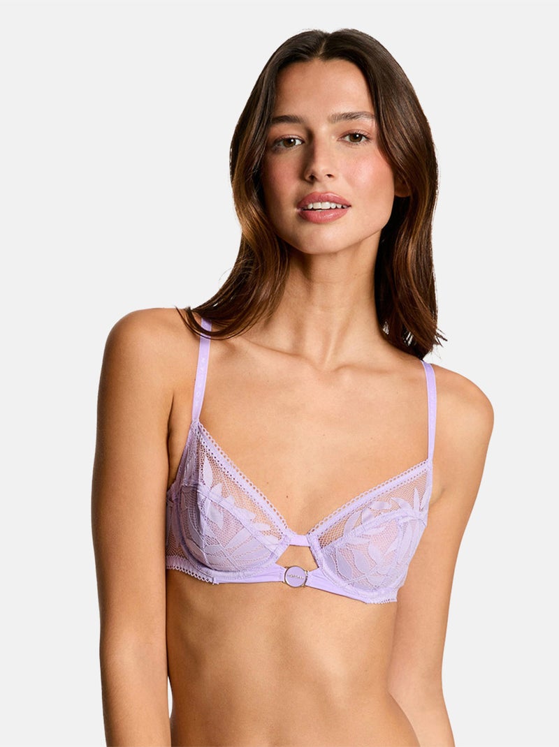 Soutien-gorge armatures LINA - Morgan Lingerie Violet - Kiabi