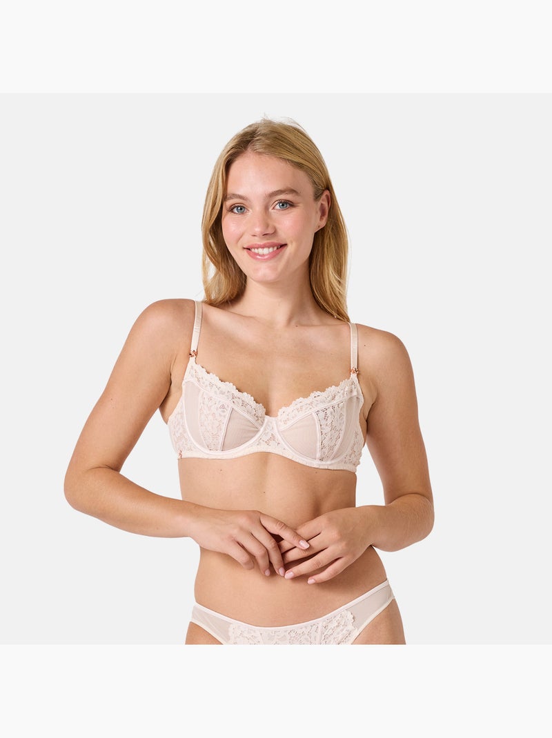 Soutien-gorge armatures SYMPHONIE - Brigitte Bardot Lingerie Beige - Kiabi