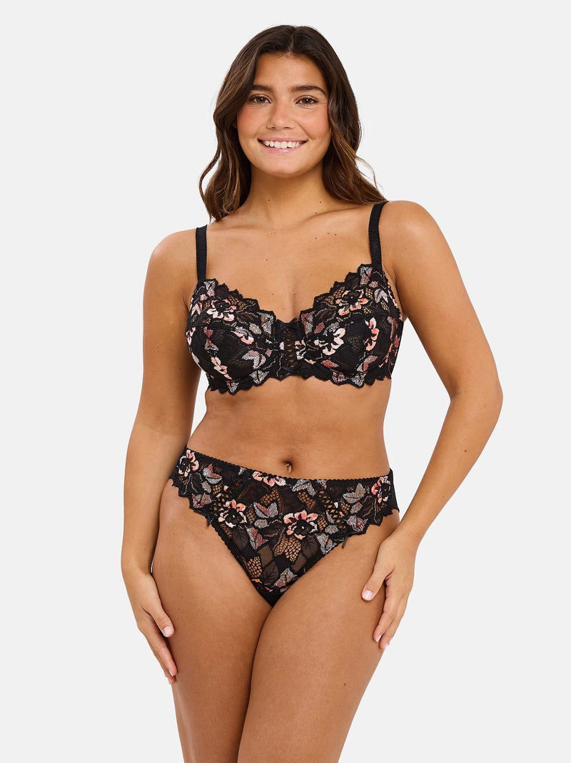 Soutien-gorge arum cabaret sans complexe lingerie Noir Rose Gris - Kiabi
