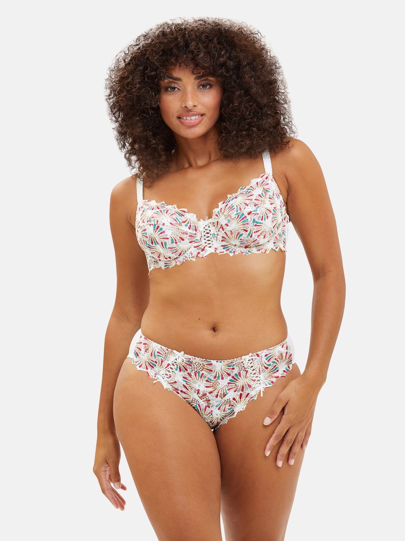 Soutien-gorge Arum Mosaic Sans Complexe Blanc Rouge Bleu - Kiabi