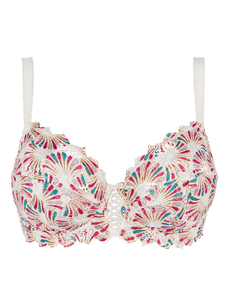 Soutien-gorge Arum Mosaic Sans Complexe Blanc Rouge Bleu - Kiabi