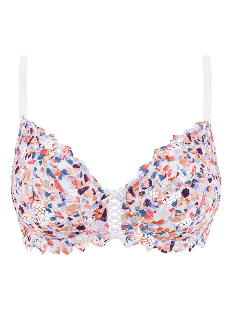 Soutien-gorge Arum Mosaic Sans Complexe Blanc Violet Bleu - Kiabi