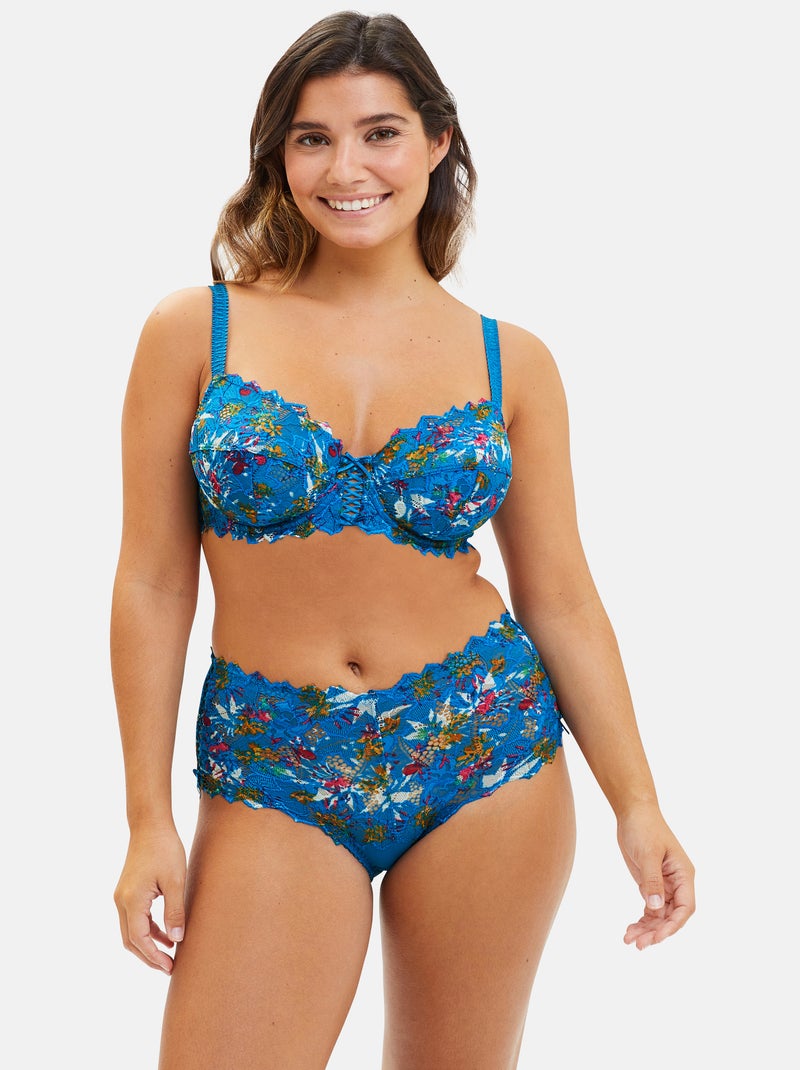Soutien-gorge Arum Mosaic Sans Complexe Bleu Rouge - Kiabi