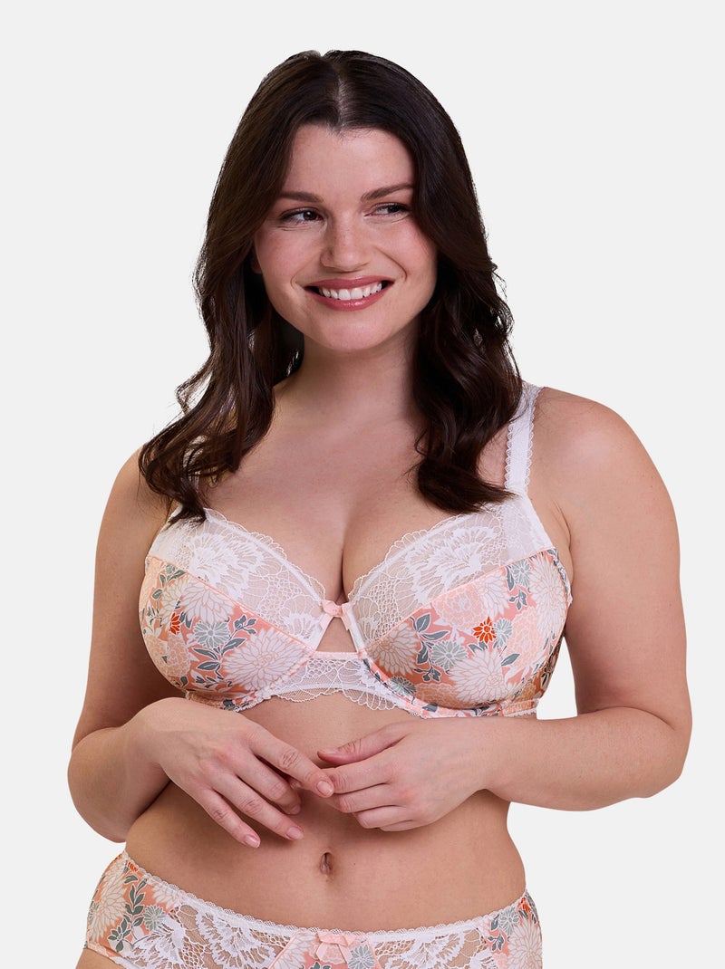 Soutien-gorge Aurélie Sans Complexe Blanc Rose - Kiabi