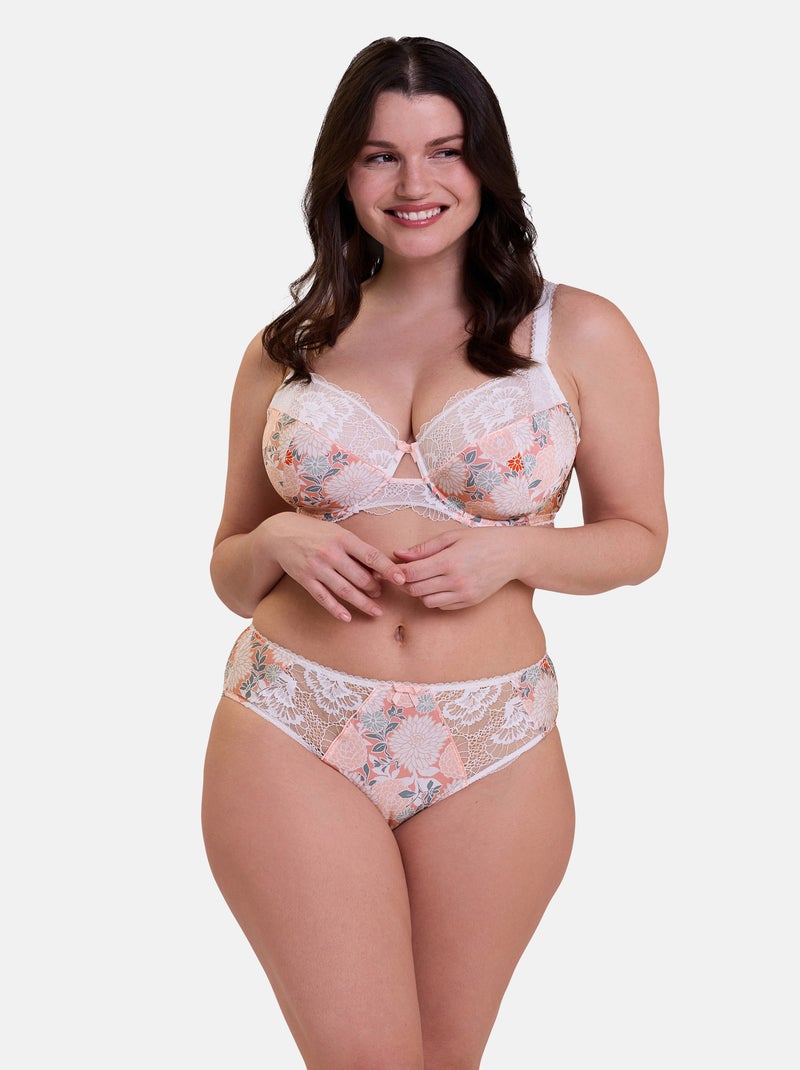 Soutien-gorge aurélie sans complexe lingerie Blanc Rose - Kiabi