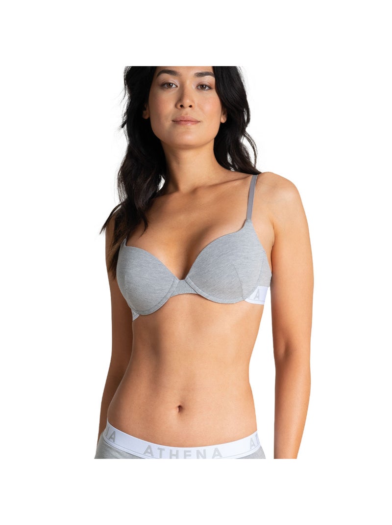 Soutien-gorge avec armatures à coques femme Easy Color Athena Gris - Kiabi