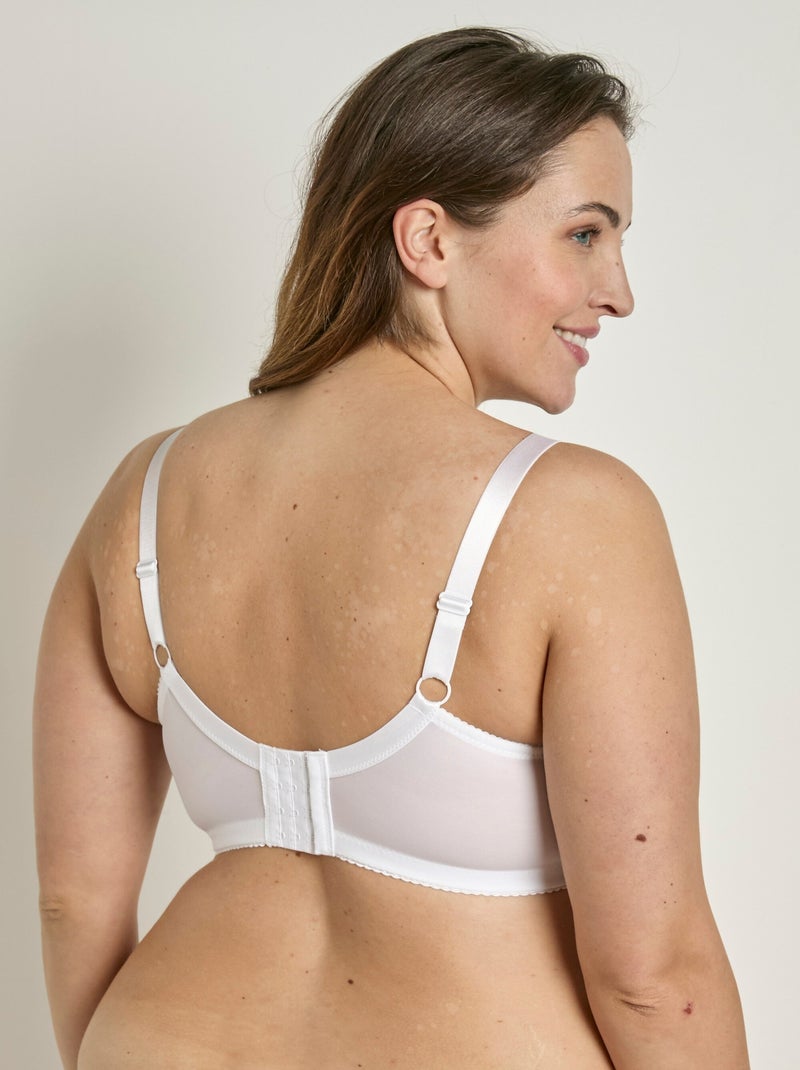 Soutien-gorge avec armatures brodé fil brillant Blanc - Kiabi