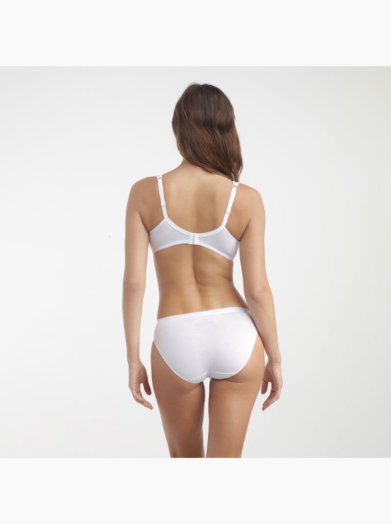 Soutien-gorge Avec Armatures Coton Bio Non Paddé Generous Blanc Perlé - Kiabi