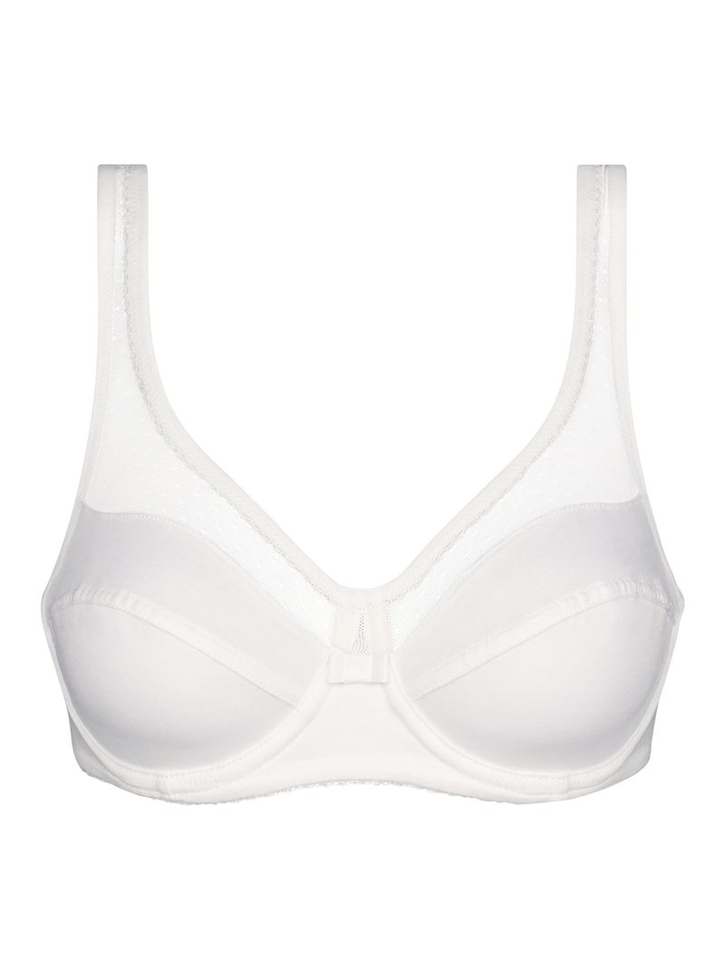 Soutien-gorge Avec Armatures Coton Bio Non Paddé Generous Blanc Perlé - Kiabi