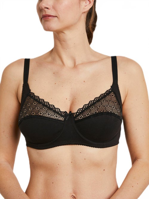 Soutien-gorge avec armatures coton extensible - Kiabi