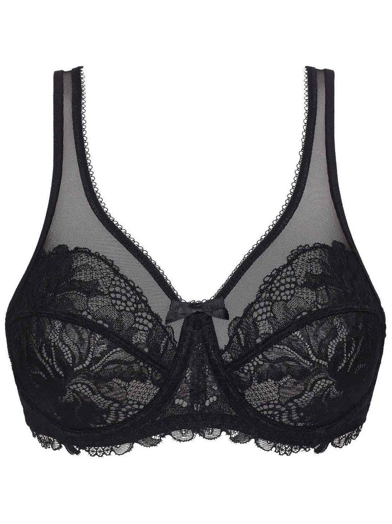 Soutien-gorge Avec Armatures En Dentelle Generous Essentiel Noir - Kiabi
