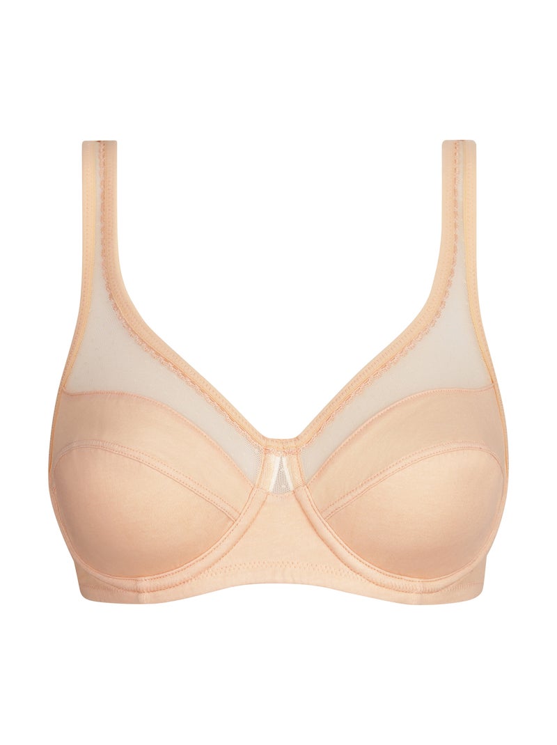 Soutien-gorge avec armatures non paddé Generous Coton Bio Peche - Kiabi