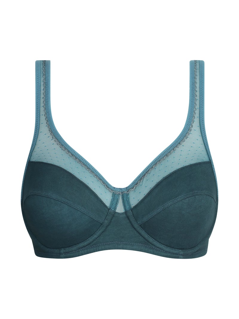 Soutien-gorge avec armatures non paddé Generous Coton Bio Vert - Kiabi