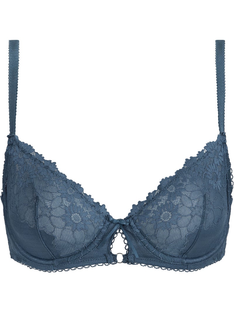 Soutien-gorge avec armatures Slow Days Fresh Vibes Bleu denim - Kiabi
