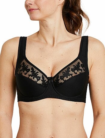Soutien-gorge avec armatures tulle brodé