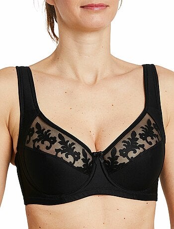 Soutien-gorge avec armatures tulle brodé