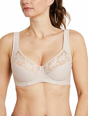 Soutien-gorge avec armatures tulle brodé