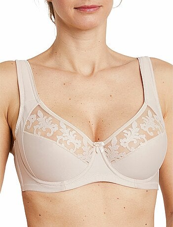 Soutien-gorge avec armatures tulle brodé