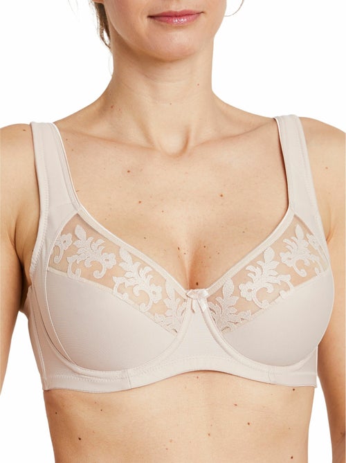 Soutien-gorge avec armatures tulle brodé - Kiabi