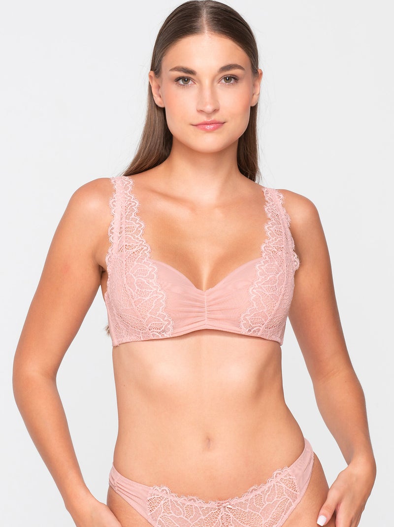 Soutien-gorge balconnet armaturé ORCHIDEA Rose - Kiabi
