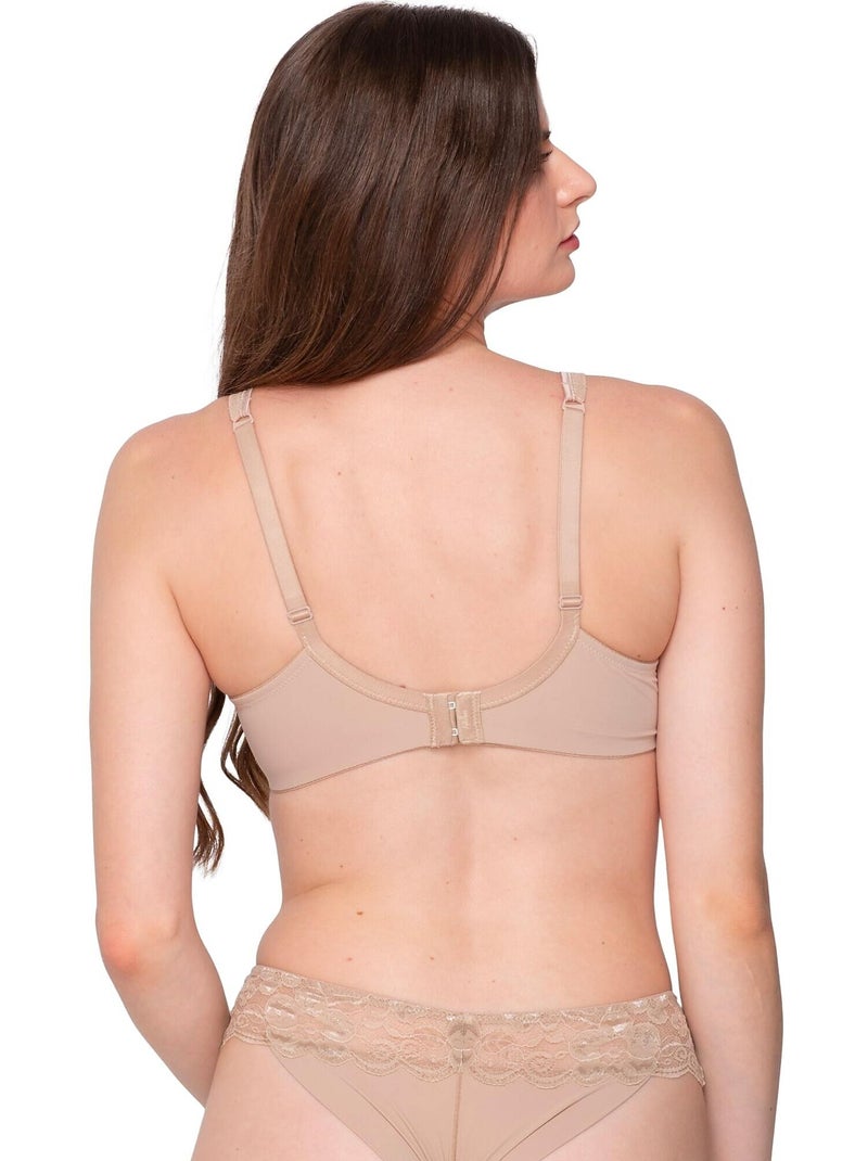 Soutien-gorge balconnet armaturé PANDORA Beige - Kiabi