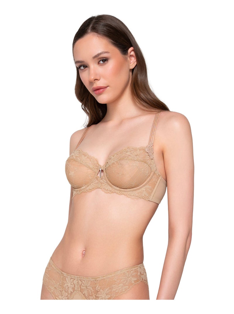 Soutien-gorge balconnet armaturé VENUS Beige - Kiabi