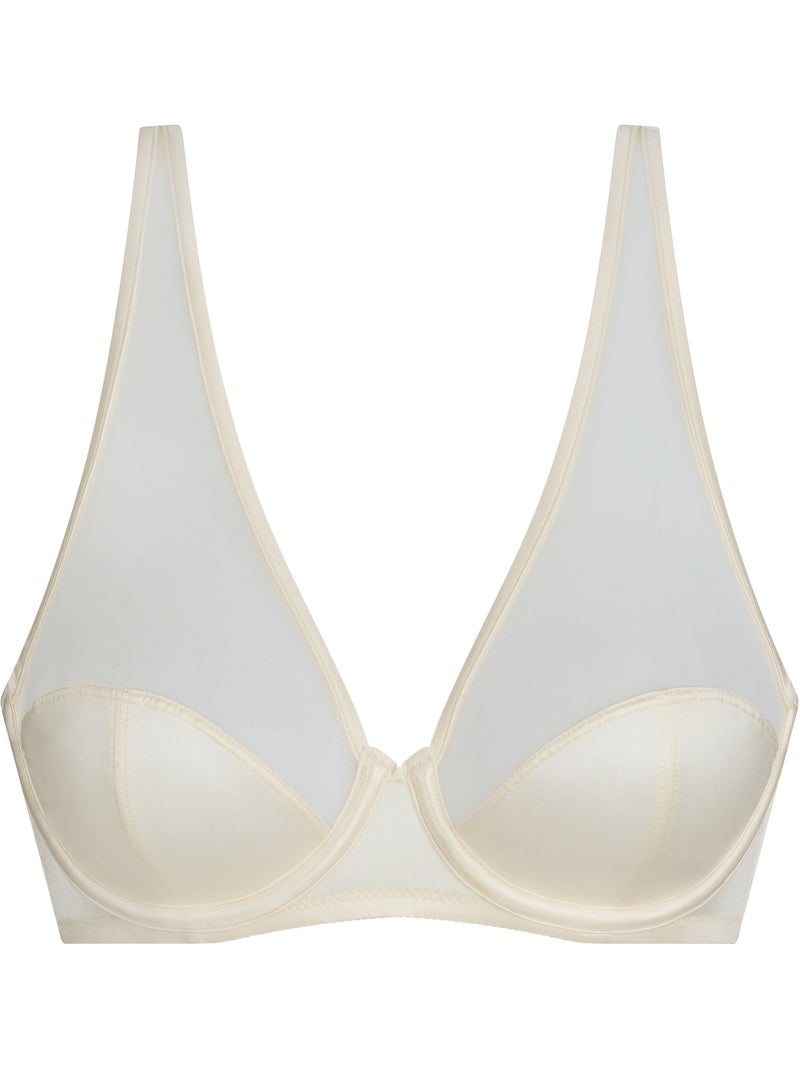 Soutien-gorge balconnet avec armatures Dim x Inès de la Fressange Ecru - Kiabi