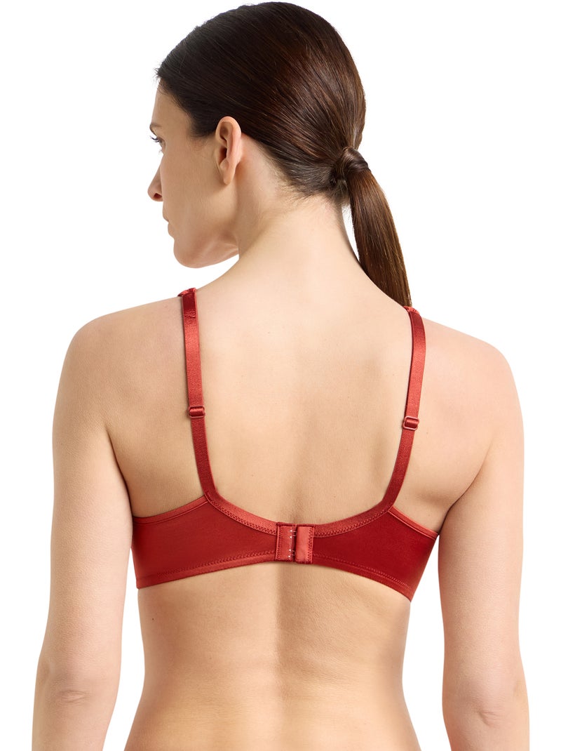 Soutien-gorge balconnet avec armatures Dim x Inès de la Fressange Rouge brique - Kiabi
