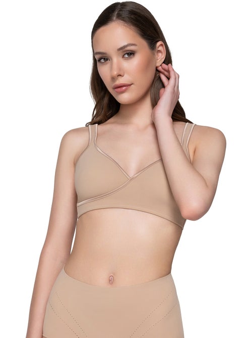 Soutien-gorge balconnet croisé sans armatures SECRET SENSE - Kiabi Soutien-gorge balconnet croisé sans armatures SECRET SENSE - Kiabi
