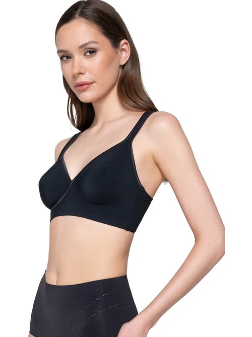 Soutien-gorge balconnet croisé sans armatures SECRET SENSE - Kiabi