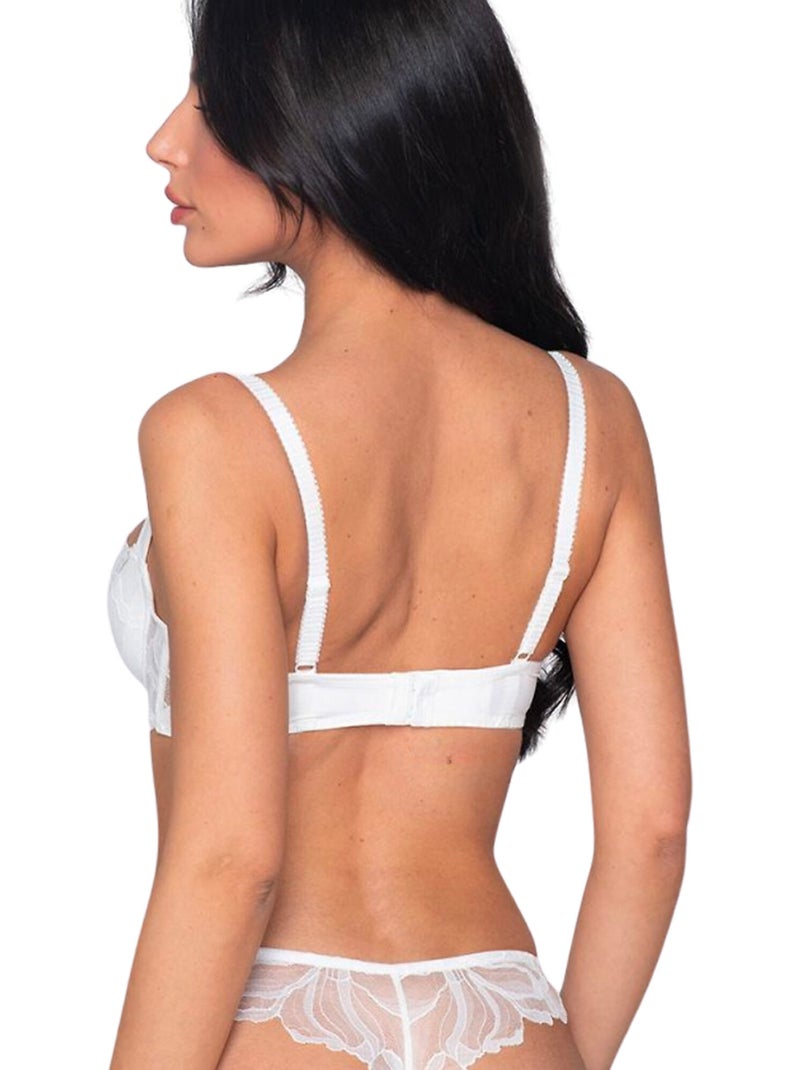 Soutien-gorge balconnet demi bonnet MELODY MARIAGE Ecru - Kiabi