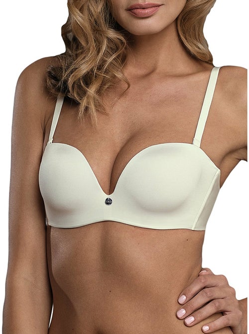 Soutien-gorge balconnet multi-positions Bella mariage ivoire - Kiabi