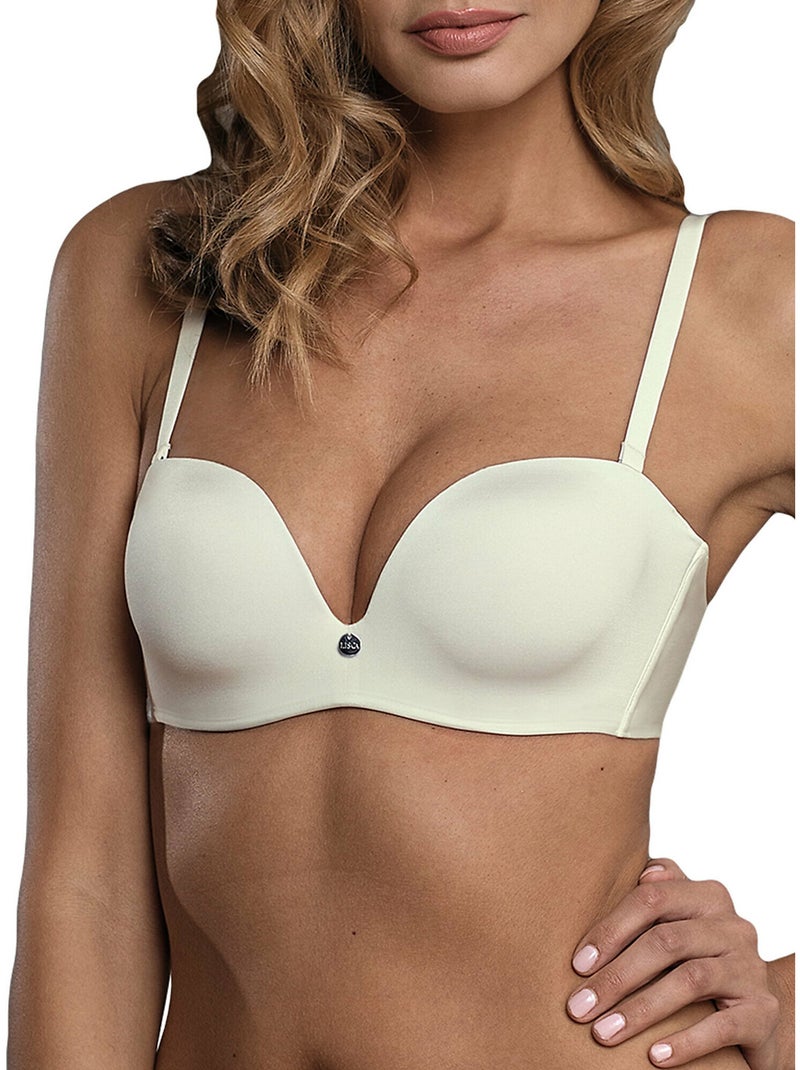 Soutien-gorge balconnet multi-positions Bella mariage ivoire Ecru - Kiabi