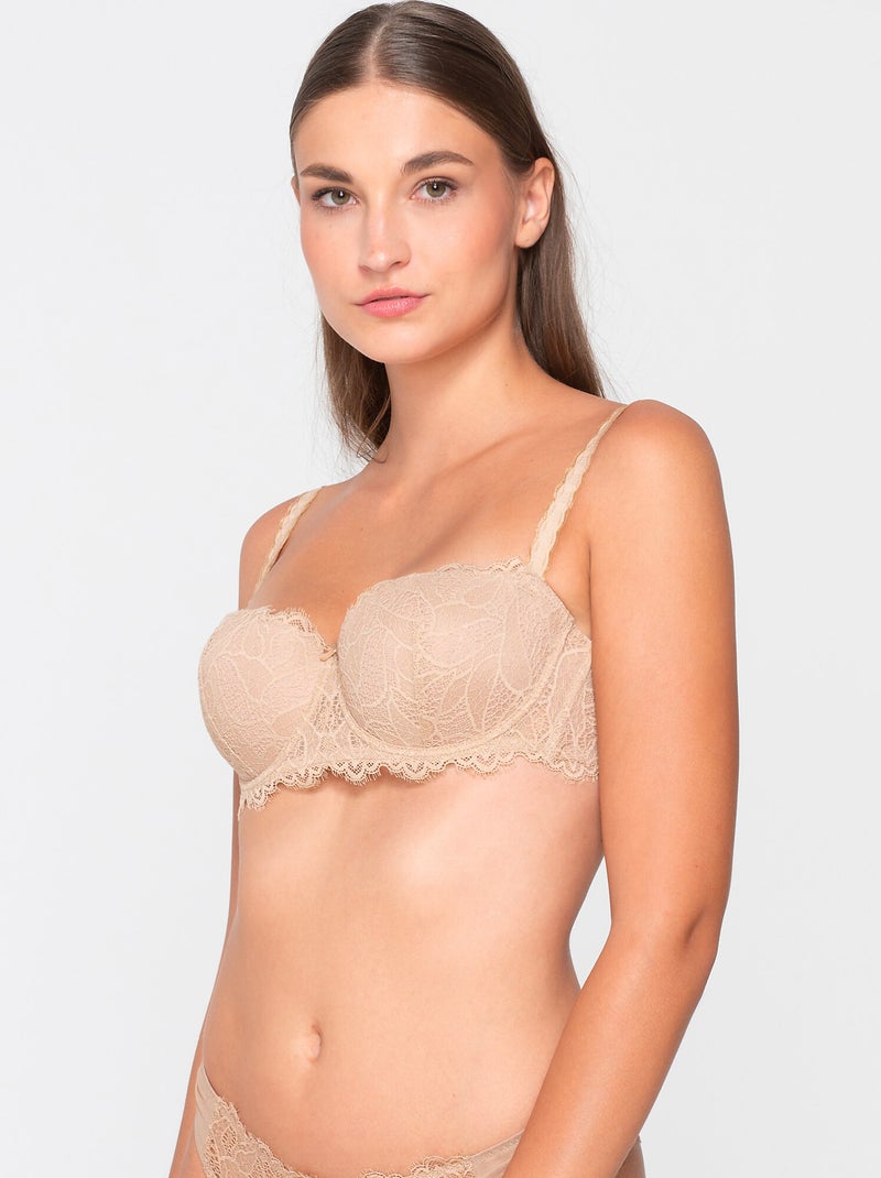 Soutien-gorge balconnet ORCHIDEA Beige - Kiabi