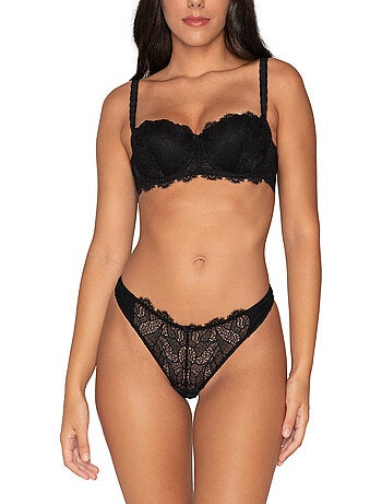 Soutien-gorge balconnet Orchidea noir
