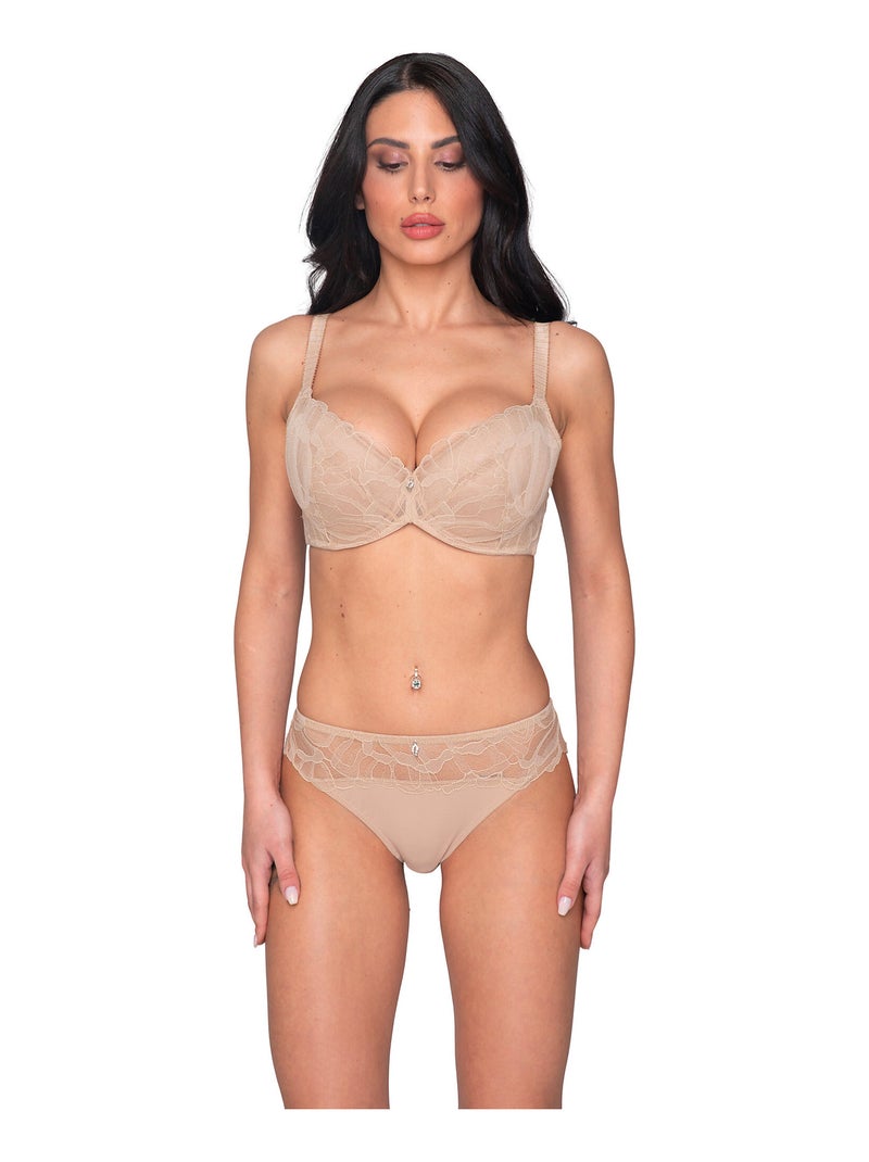 Soutien-gorge balconnet préformé MELODY Beige - Kiabi
