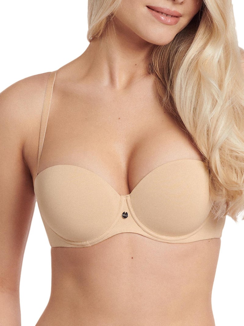 Soutien-gorge balconnet préformé multipositions Bella Beige - Kiabi