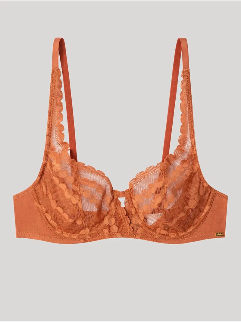 Soutien-gorge balconnet sans rembourrage Marron - Kiabi
