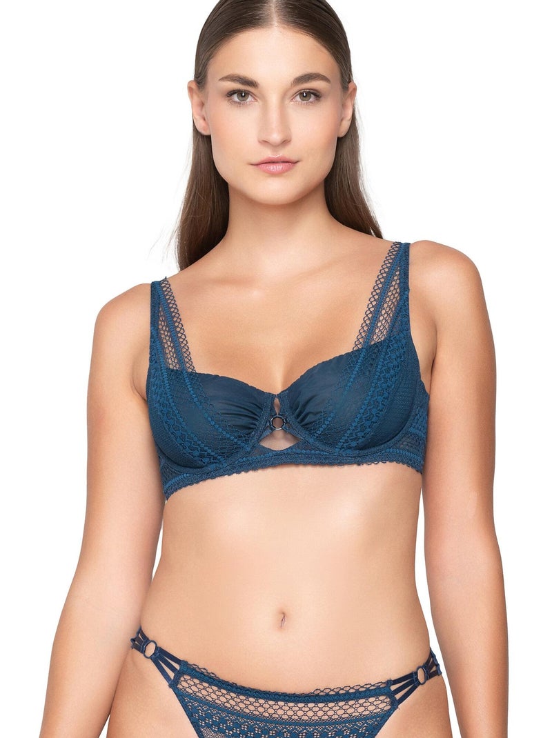 Soutien-gorge balconnet semi préformé CLAIRE Bleu - Kiabi