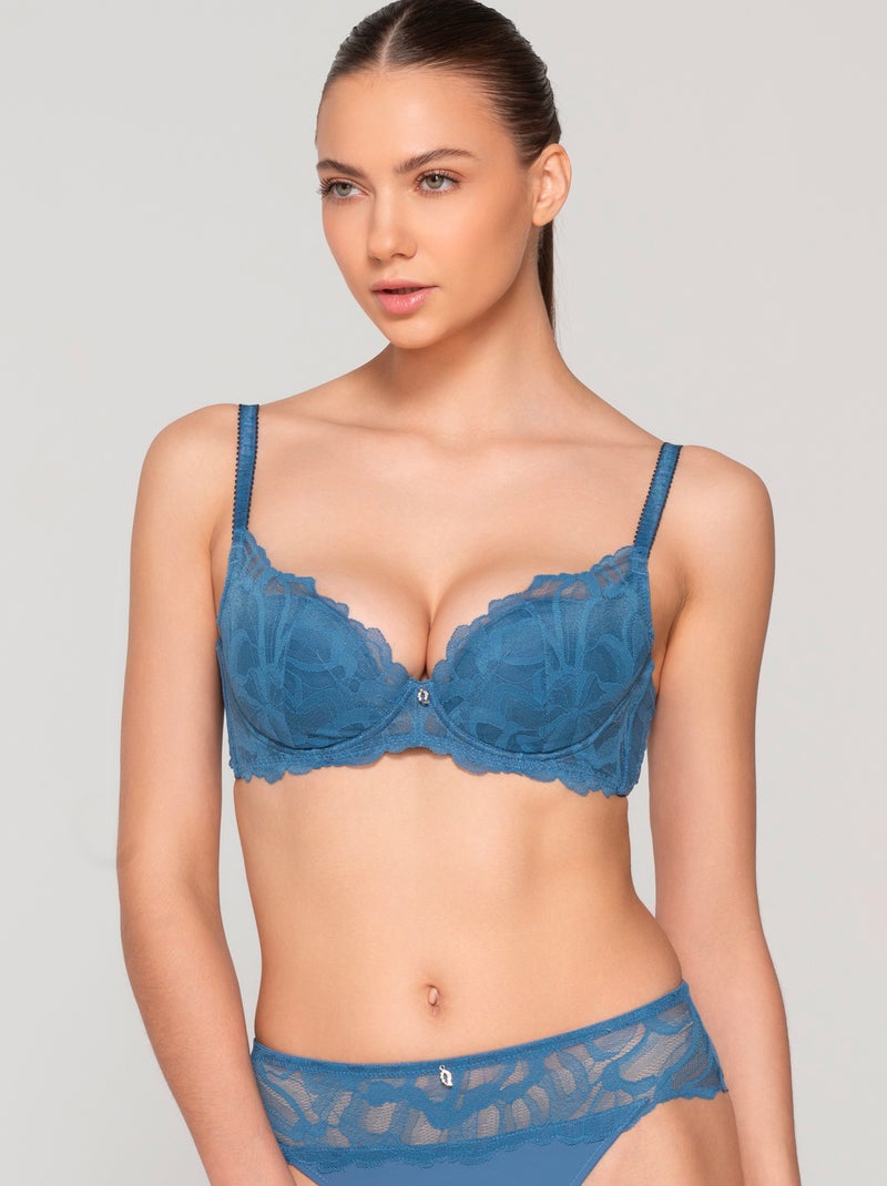 Soutien-gorge balconnet trois-quarts MELODY Bleu - Kiabi