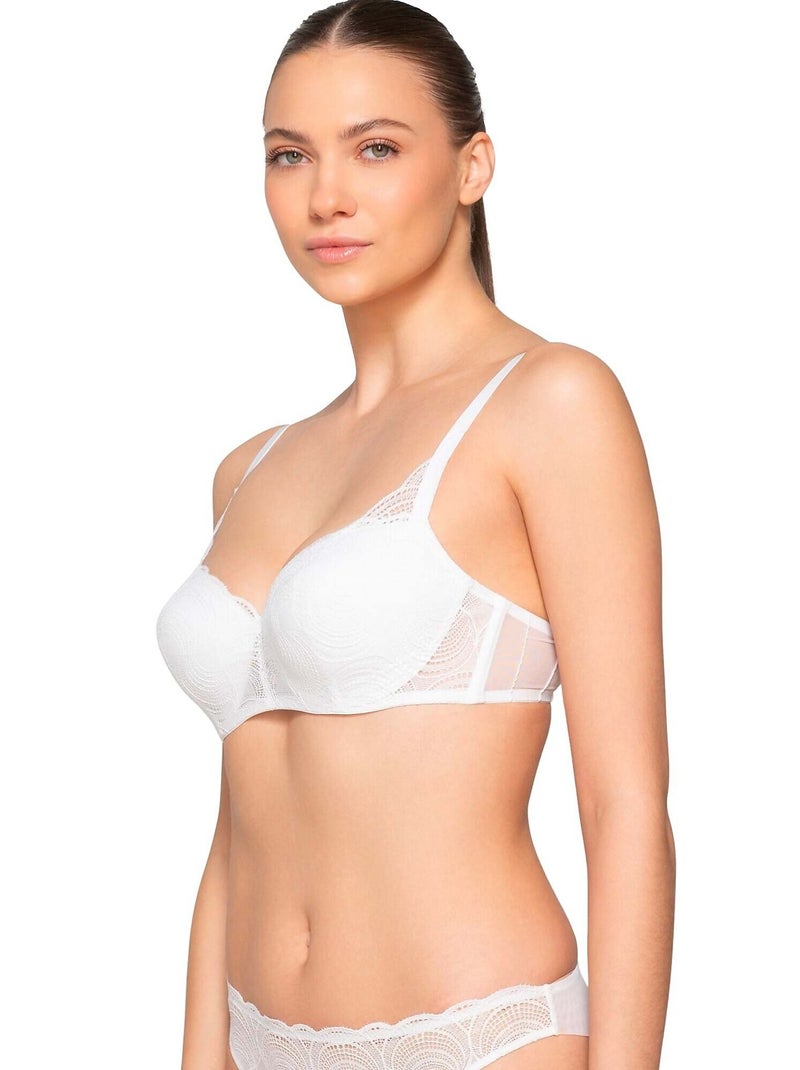 Soutien-gorge balconnet trois-quarts PEARL Blanc - Kiabi