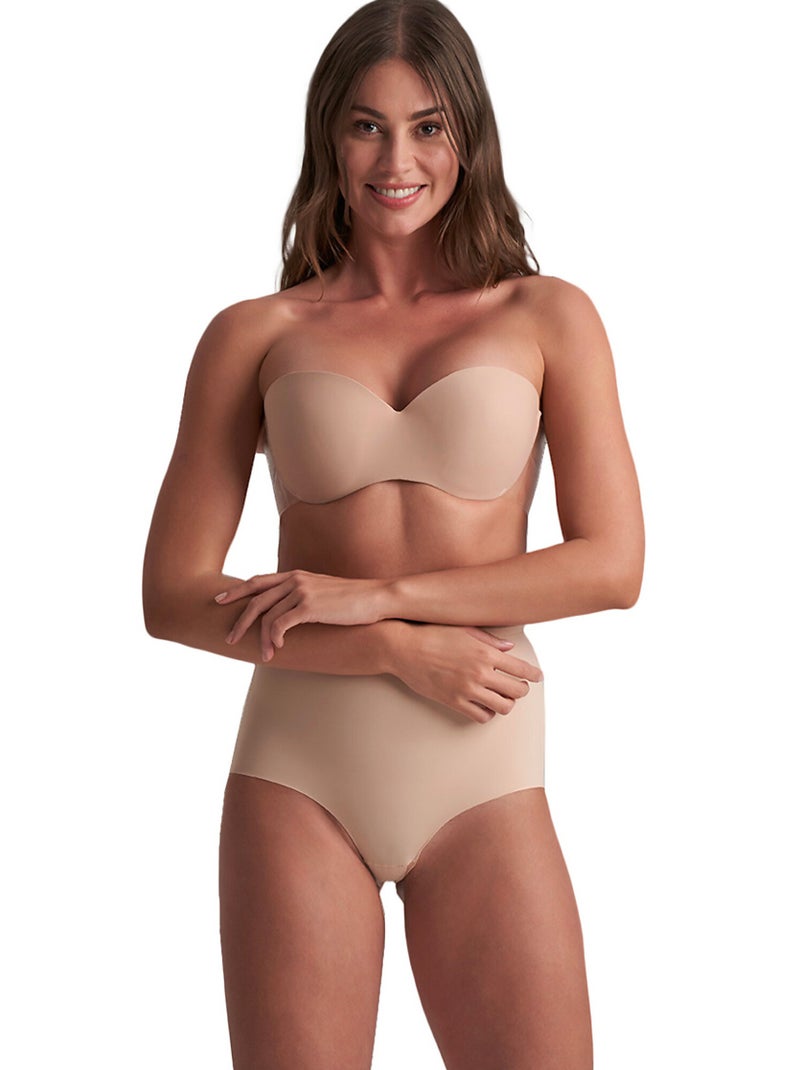 Soutien-gorge bandeau adhésif préformé armaturé Glam Beige - Kiabi